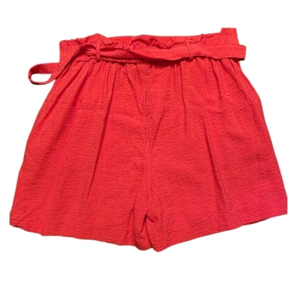 Maurices Linen Blend Tie-Belt Women's Shorts Sz LG Coastal Beach - Picture 2 of 6